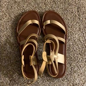 Nine West Gold Sandals